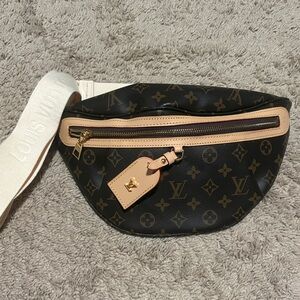 Monogram Crossbody Bag - Brown and Tan